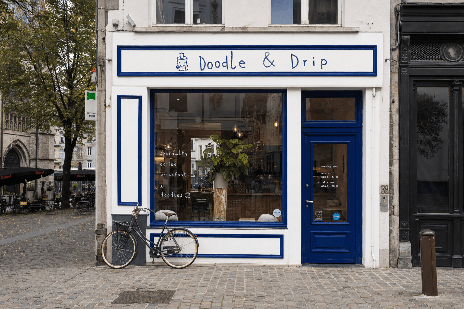Doodle & Drip facade on Vrijdagmarkt